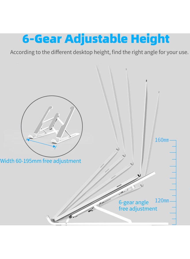 Foldable 6-Angle Adjustable Laptop Stand Pink