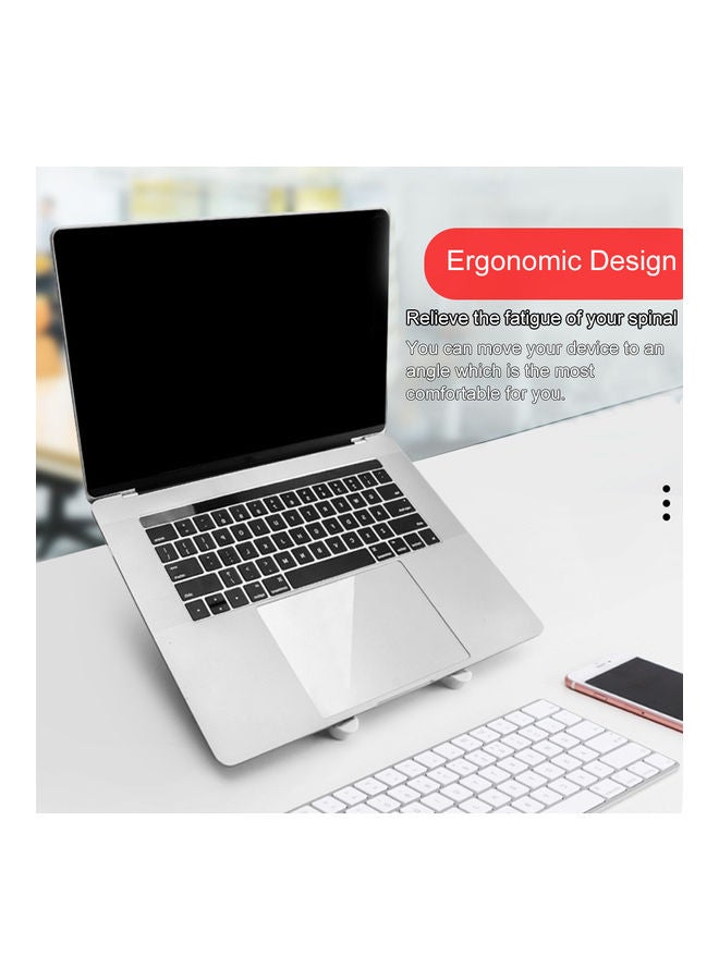 Tabletop Foldable Laptop Stand 27 x 1.5 x 5cm White