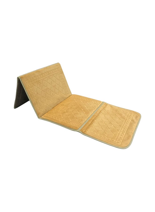 2-In-1 Foldable Prayer Backrest And Mat C-Beige 54x114cm