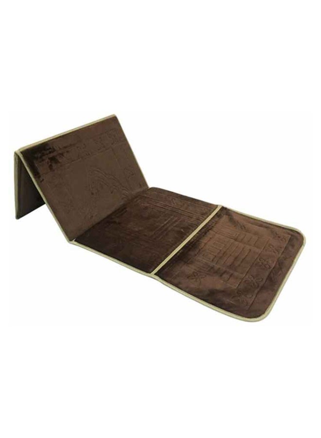 2-In-1 Foldable Prayer Backrest And Mat Brown 70 x 110cm