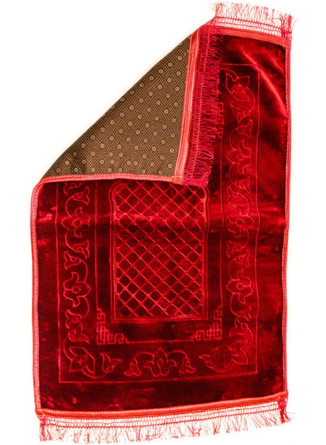 Soft Velvet Prayer Mat Red