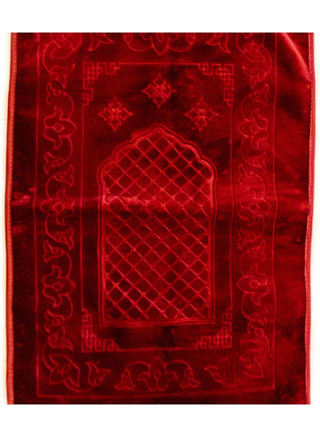 Soft Velvet Prayer Mat Red