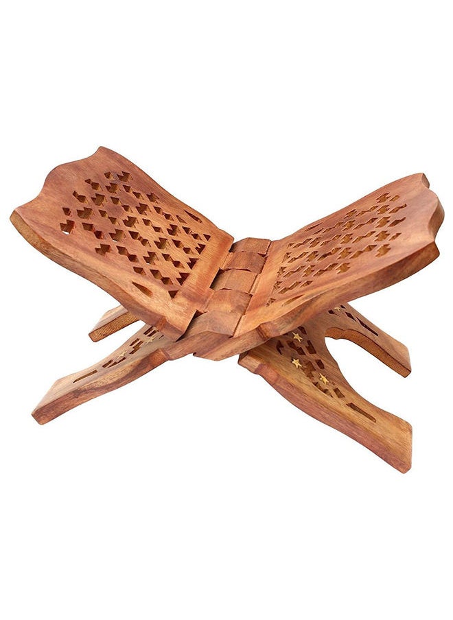 Wooden Foldable Book Holder With Islamic Design Quran Reading Solid Wood Stand Holder Book Stand For Desk Book Stand For Reading Quran Stand Quran Holder 45Cm