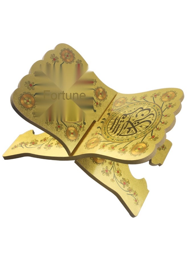 Muslim Al-Quran Rehal Book Stand,Foldable Wooden Prayer Books Shelf for Koran Holy Bible Books,Eid Ramadan Reading Shelf for Muslim Eid Ramadan Religious Gift