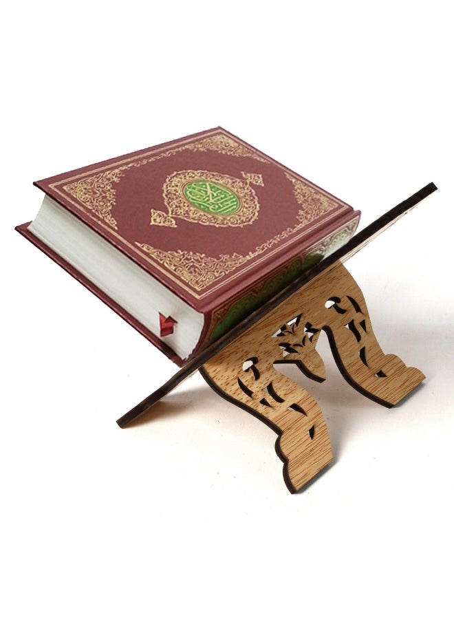 Muslim Al-Quran Rehal Book Stand,Foldable Wooden Prayer Books Shelf for Koran Holy Bible Books,Eid Ramadan Reading Shelf for Muslim Eid Ramadan Religious Gift