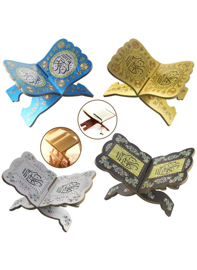 Muslim Al-Quran Rehal Book Stand,Foldable Wooden Prayer Books Shelf for Koran Holy Bible Books,Eid Ramadan Reading Shelf for Muslim Eid Ramadan Religious Gift