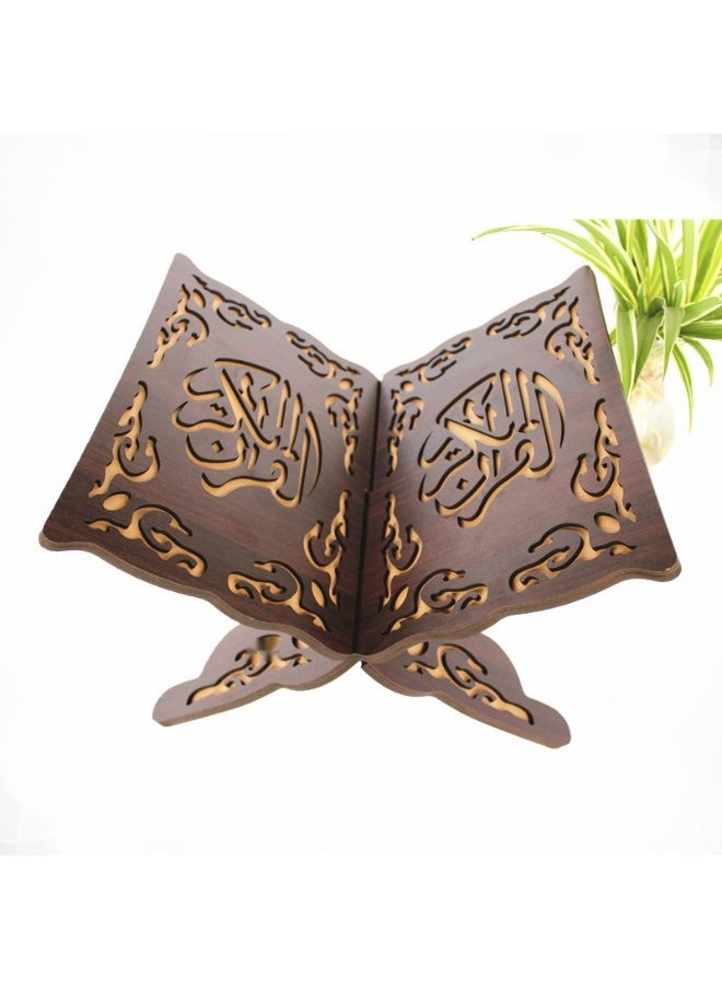 Muslim Al-Quran Rehal Book Stand,Foldable Wooden Prayer Books Shelf for Koran Holy Bible Books,Eid Ramadan Reading Shelf for Muslim Eid Ramadan Religious Gift