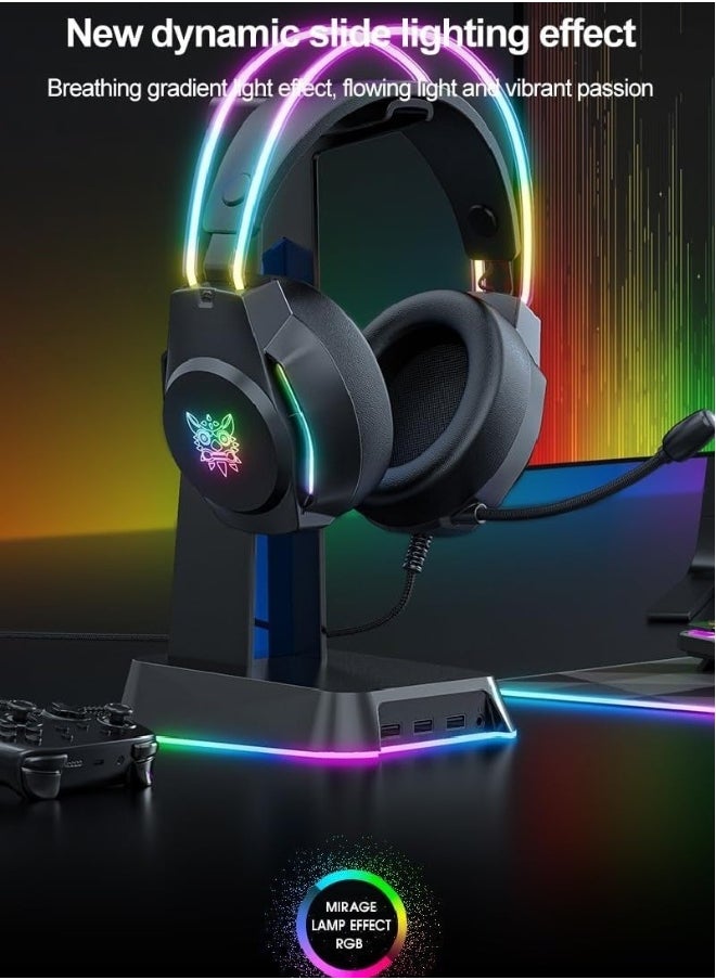 X26 Wired PC Gaming Headphone with Mic and LED Light