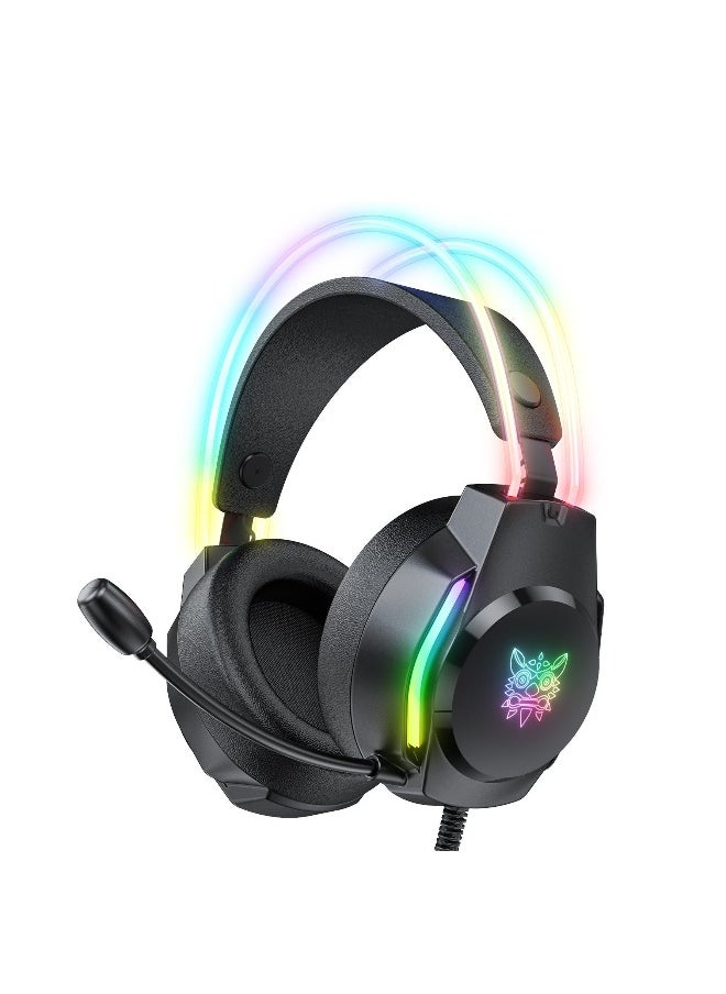 X26 Wired PC Gaming Headphone with Mic and LED Light