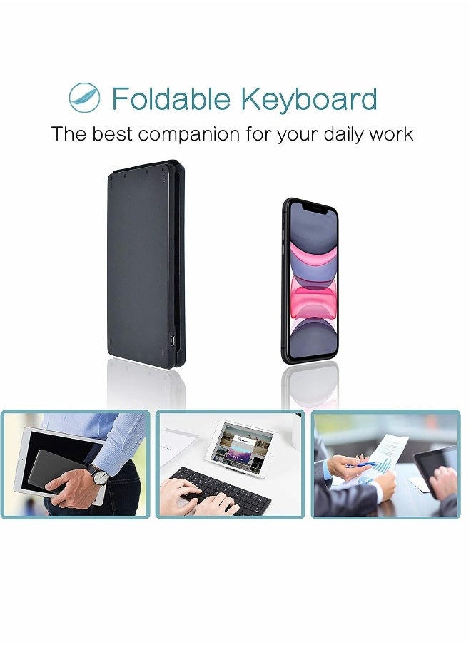 Mini Bluetooth Keyboard, Wireless Foldable Keyboard