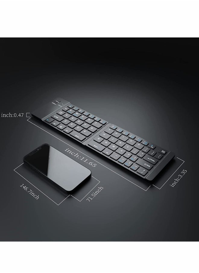 Mini Bluetooth Keyboard, Wireless Foldable Keyboard