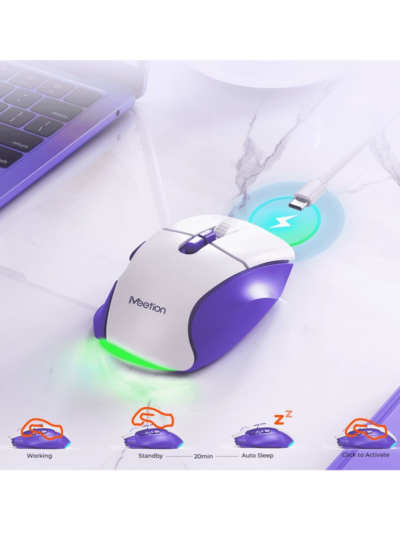 MEETION Wireless Dual-Mode Ergonomic Mouse BTM001 Ergonomic Design 2.4g Bluetooth Dual Mode Multiple Colors Available