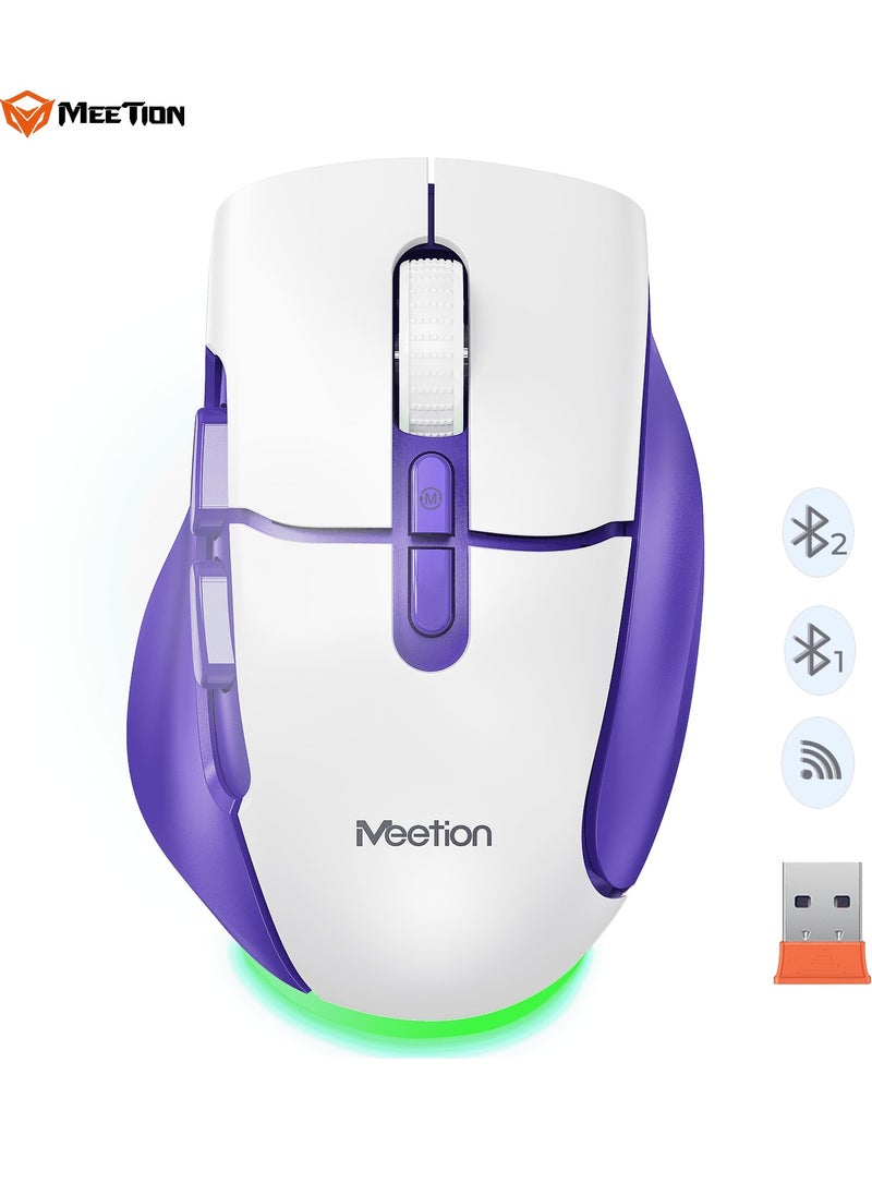 MEETION Wireless Dual-Mode Ergonomic Mouse BTM001 Ergonomic Design 2.4g Bluetooth Dual Mode Multiple Colors Available