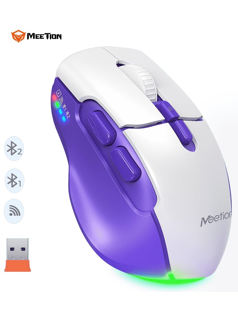 MEETION Wireless Dual-Mode Ergonomic Mouse BTM001 Ergonomic Design 2.4g Bluetooth Dual Mode Multiple Colors Available