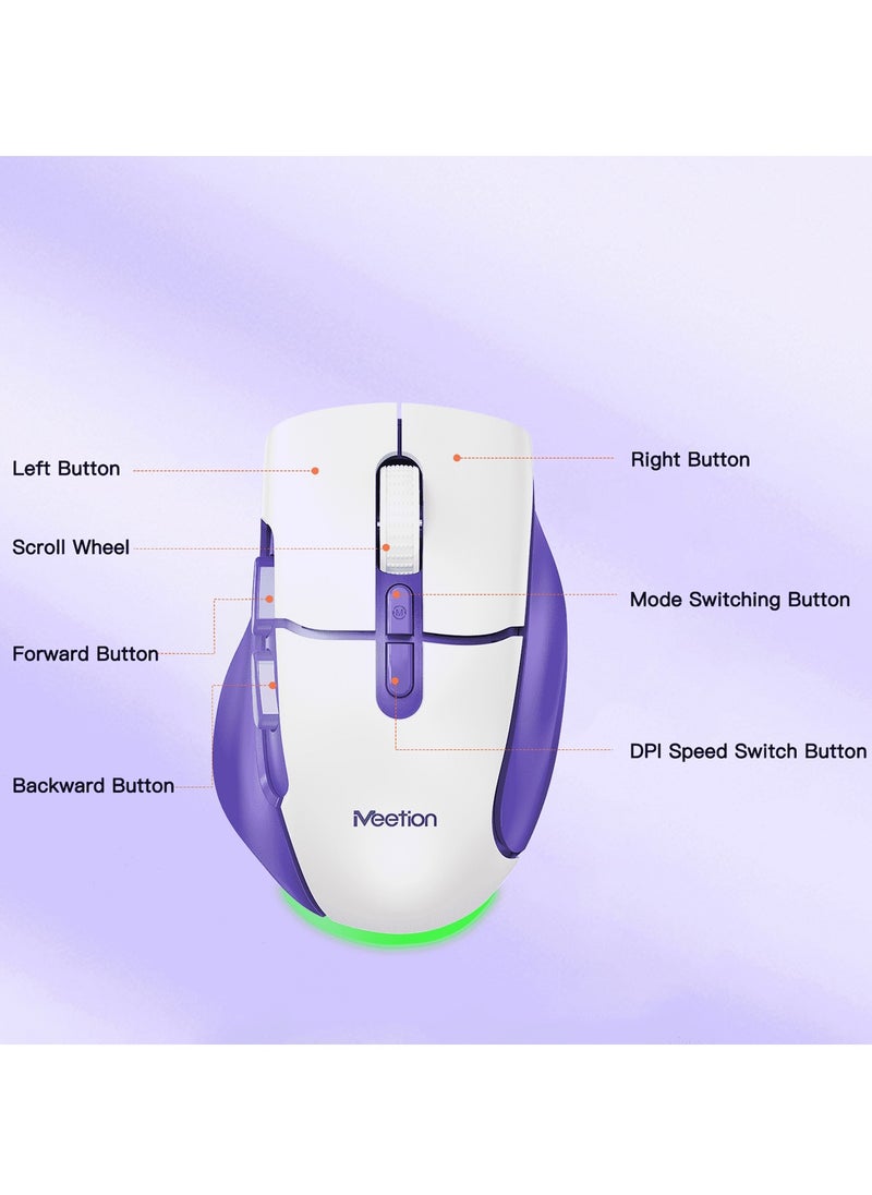 MEETION Wireless Dual-Mode Ergonomic Mouse BTM001 Ergonomic Design 2.4g Bluetooth Dual Mode Multiple Colors Available