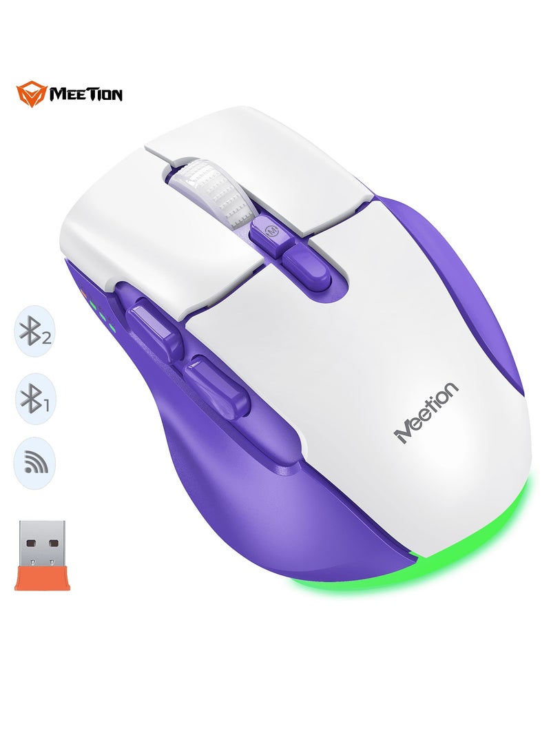 MEETION Wireless Dual-Mode Ergonomic Mouse BTM001 Ergonomic Design 2.4g Bluetooth Dual Mode Multiple Colors Available