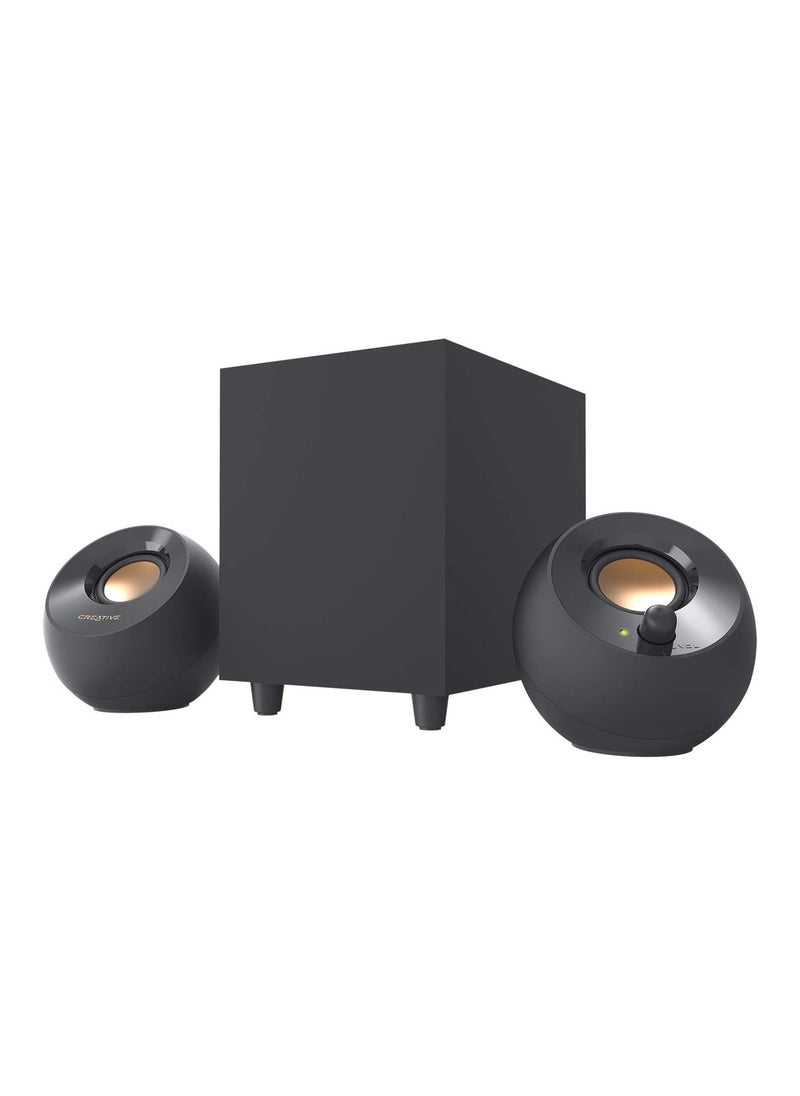 Creative Pebble Plus 2.1 USB-Powered Desktop Speakers with Powerful Down-Firing Subwoofer and Far-Field Drivers, Up to 8W RMS Total Power for Computer PCs and Laptops (Black)