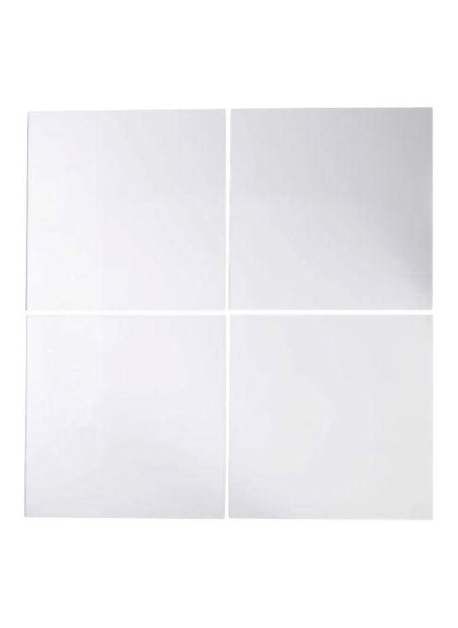 4-Piece Lots Mirror Set Clear 30x30centimeter