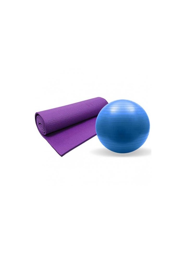 Anti-Burst Gym Ball 65cm And Yoga mat 10mm Made from high-quality, thick PVC material,