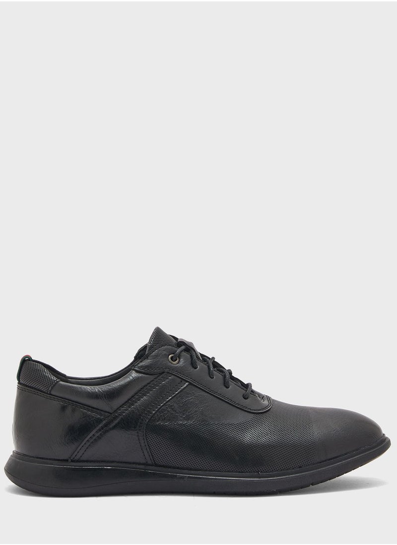 Faux Leather Casual Lace Ups