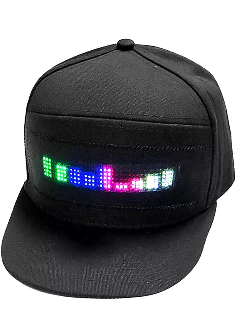 LED Cap Programmable APP Control Editable Colorful LED Hat For Outdoor Carnival