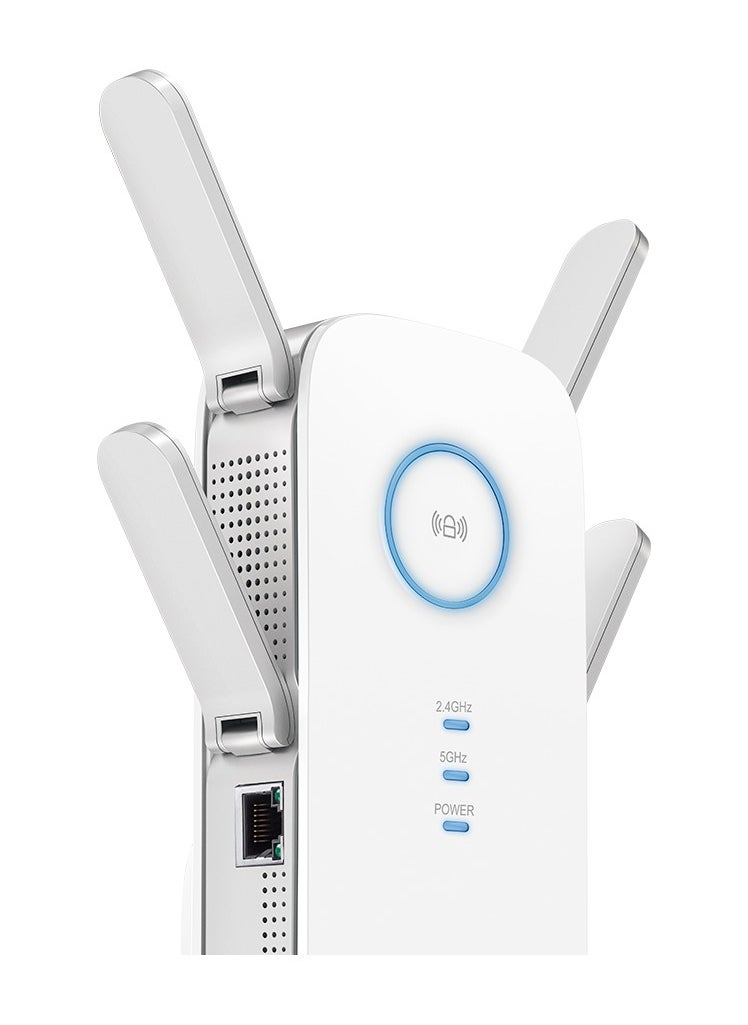 TP-Link AC2600 Dual Band Mesh Wi-Fi Range Extender, Wi-Fi Booster/Hotspot with 1 Gigabit Port, Dual-Core CPU, Built-In Access Point Mode, Works with Any Wi-Fi Router, Easy setup, UK Plug (RE650)