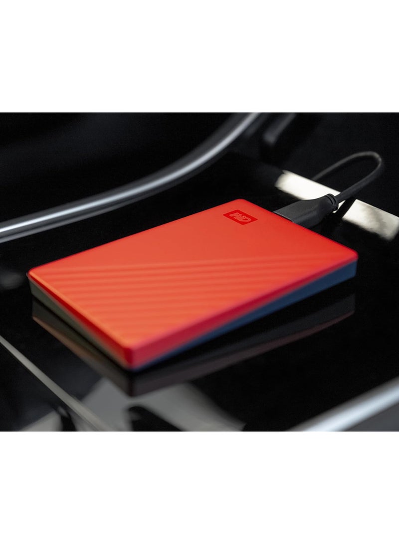 6 TB My Passport Portable Hdd Usb 3.0 With Software For Device Management, Backup And Password Protection - Red - Works With Pc, Xbox And PS4 6 TB