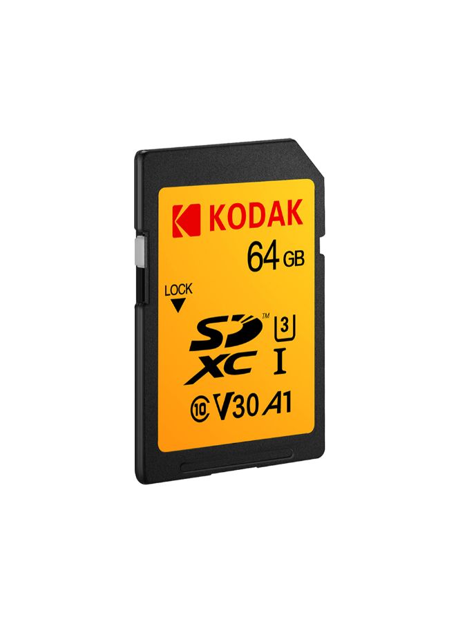 UHS-I V30 SDXC  SD Memory Card Yellow/black