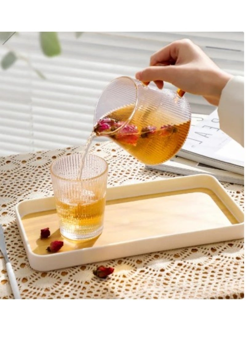 Set of 3 melamine trays for serving tea and coffee