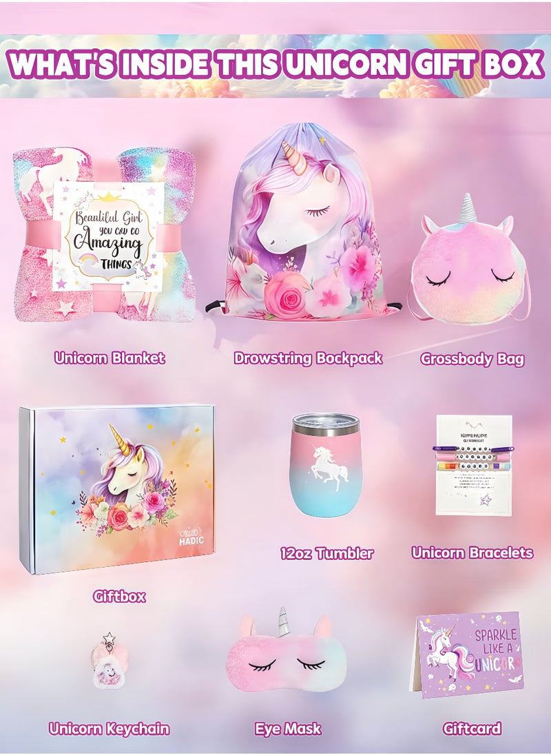 Unicorn Gift Set for Girls, Birthday Gifts, Back-to-School Gifts, Graduation Gifts, and Girls' Toys for Ages 4 to 18 Combined Materials Pink