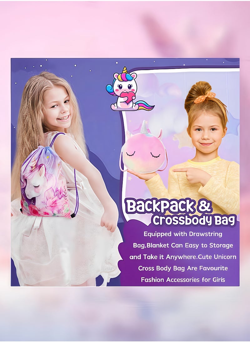 Unicorn Gift Set for Girls, Birthday Gifts, Back-to-School Gifts, Graduation Gifts, and Girls' Toys for Ages 4 to 18 Combined Materials Pink