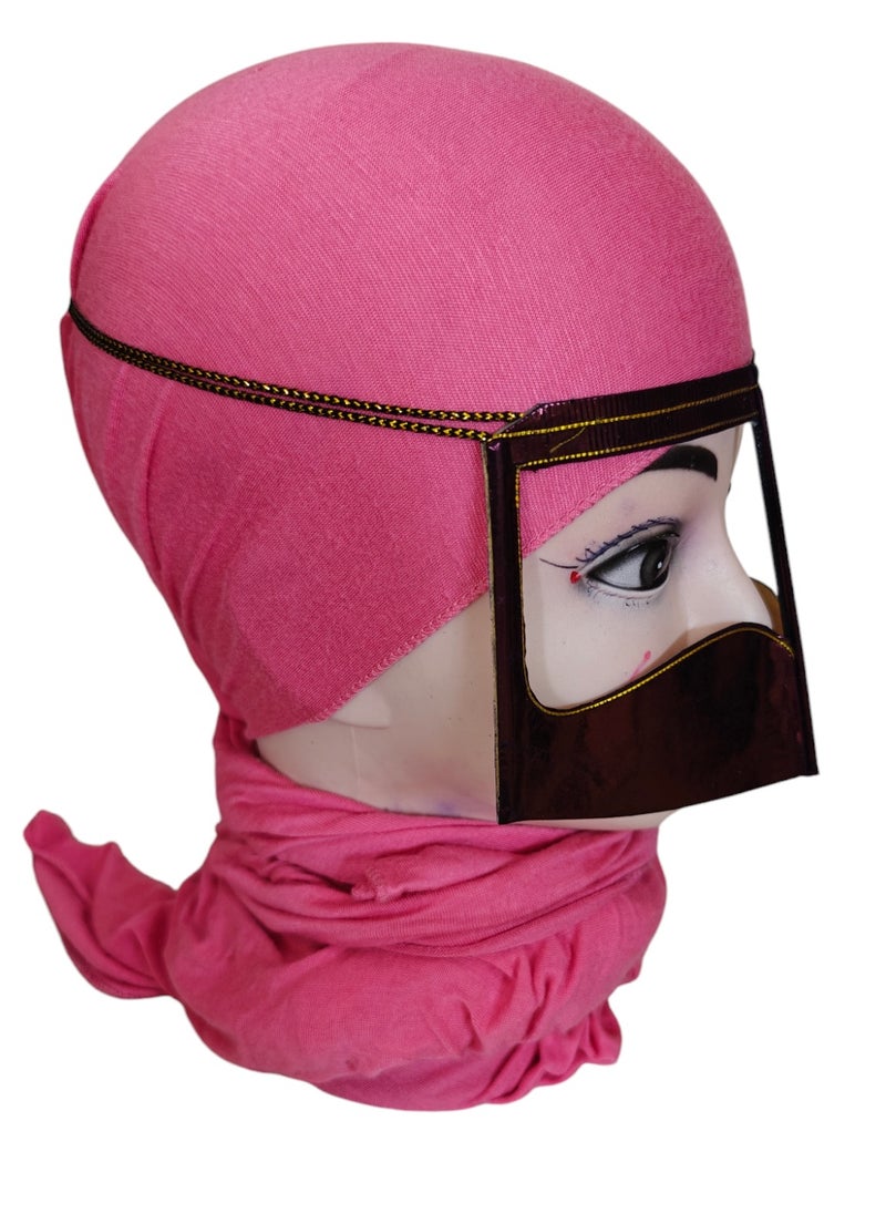 Burqa Maroon Lily Traditional Burqa Arabian Facemask, Hijab, Niqab 4pcs