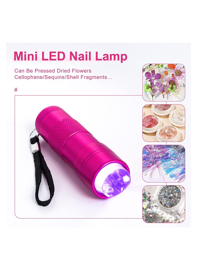 LED Nail Lamp Mini UV LED Nail Lamp Portable USB Quickly Nail Dryer UV LED Light for Nails Gel Nails Nail Extension Travel Manicure Home DIY Salon Lamp Thumb Mini Nail Lamp (Flashlight)