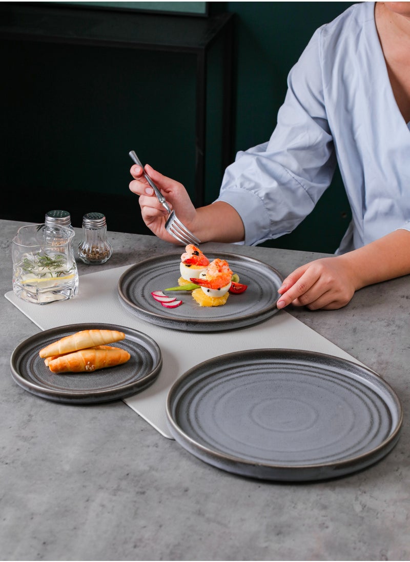 4-Piece Safety Silicon Glaze Ceramic Dinnerware Sets 8 Inch