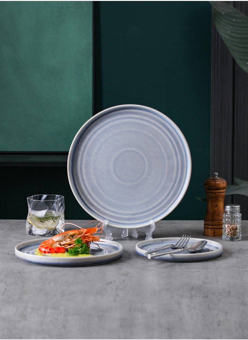 4-Piece Safety Silicon Glaze Ceramic Dinnerware Sets 8 Inch