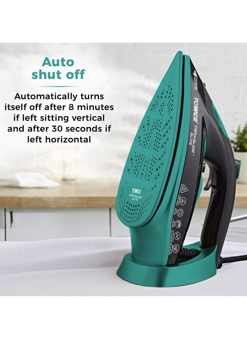 Tower T22021TL Ceraglide 3100W Steam Iron Teal color