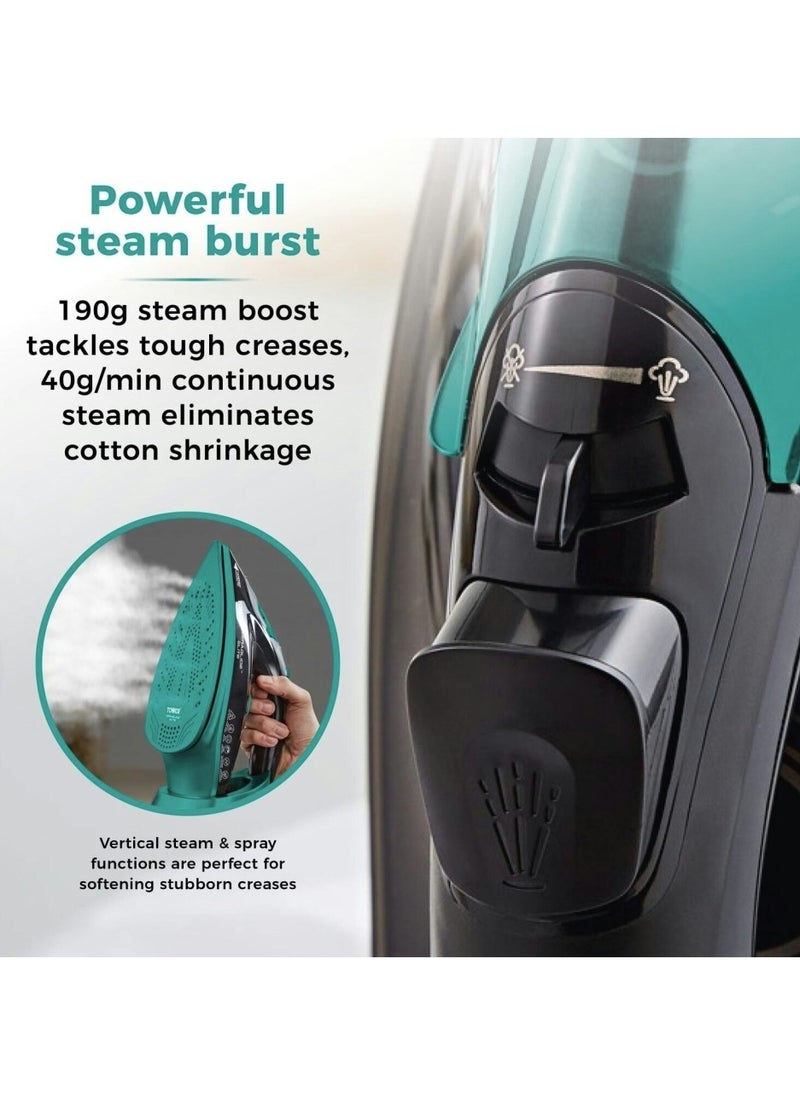 Tower T22021TL Ceraglide 3100W Steam Iron Teal color