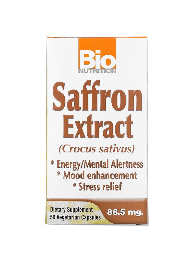 Bio Nutrition, Saffron Extract, 50 Vegetarian Capsules