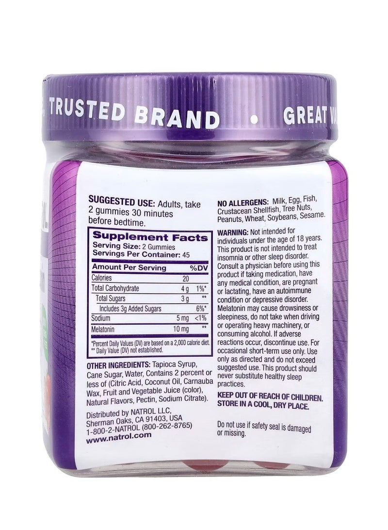 Melatonin Chewable Tablets Strawberry 10 Mg Per Servings, 90 Chewable Tablets