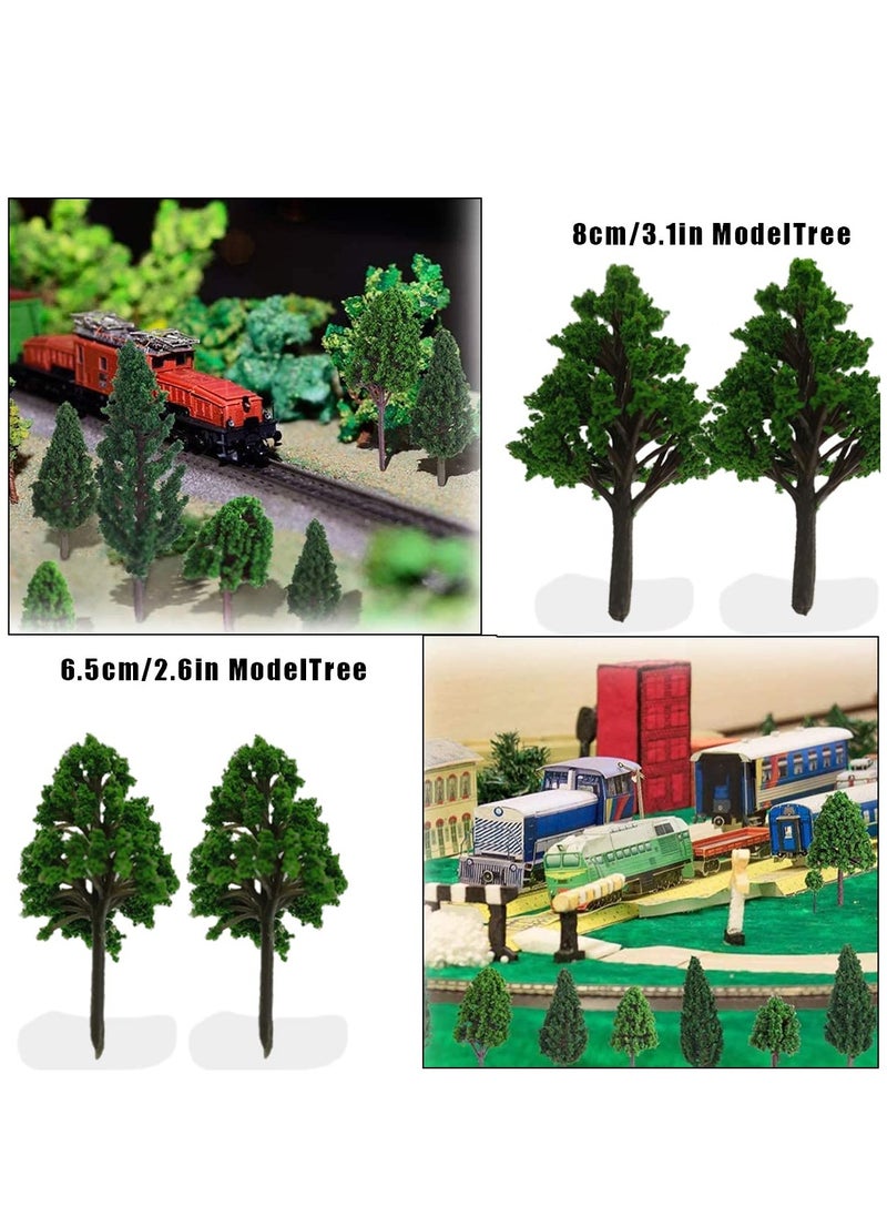 15 PCS Miniature Model Trees for Diorama Landscapes, Perfect for DIY Train Railway Scenery (Height: 4.5-8CM) - Ideal for Creating Realistic Miniature Environments.