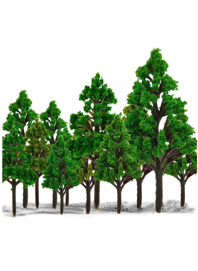 15 PCS Miniature Model Trees for Diorama Landscapes, Perfect for DIY Train Railway Scenery (Height: 4.5-8CM) - Ideal for Creating Realistic Miniature Environments.