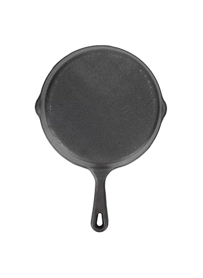 Frying Pan Skillet, Seasoned Cast iron Skillet, Even Heating Nonstick Frying Pan Cast Iron Pie Pans with Anti Scald Handle, Baking Pan for Grill, Oven, Induction Cooker, 4 Sizes(10cm)