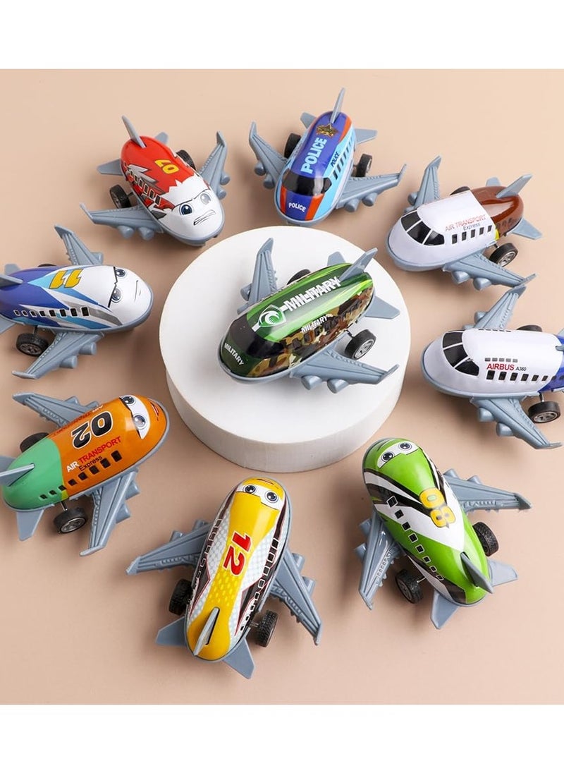 30 Pcs Pull Back Toy Cars Airplanes with Storage Box, Alloy Mini Race Push and Pull Back Cars Planes Vehicles Toys for Kids, Party Favors Toy Cars Suitable for 3+ Years Old Kids