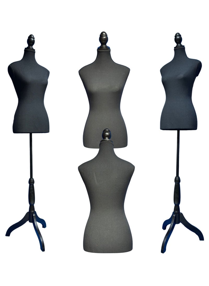 170cm Mannequin Full Body Female Mannequin Torso, Adjustable Dress Form Mannequin, Display Mannequin Body Foam Torso, Metal Tripod Stand Manikin Seamstress Dummy for Clothes, Jewellery Store, Boutique