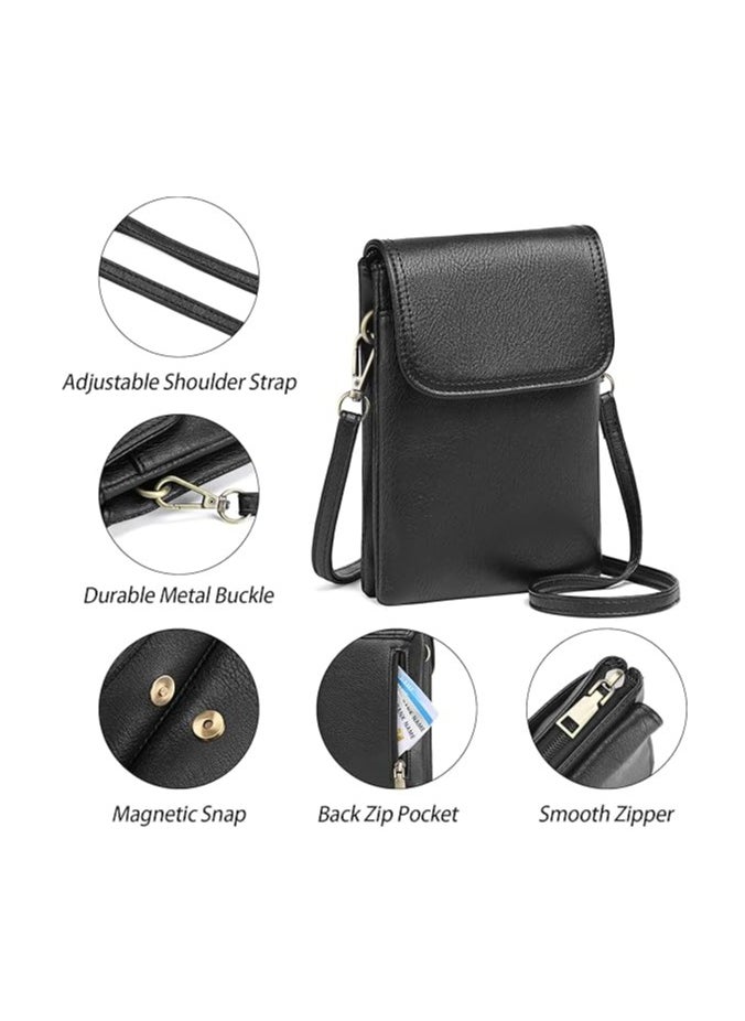 Skycare Small Crossbody Bags for Women Leather Cell Phone Purse Bag Wallet with Adjustable Strap