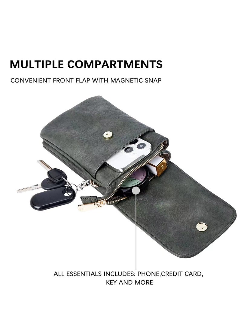 Skycare Small Crossbody Bags for Women Leather Cell Phone Purse Bag Wallet with Adjustable Strap