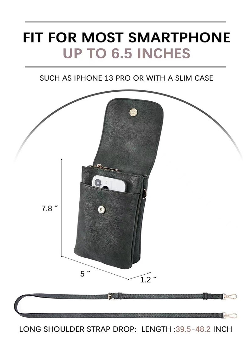 Skycare Small Crossbody Bags for Women Leather Cell Phone Purse Bag Wallet with Adjustable Strap