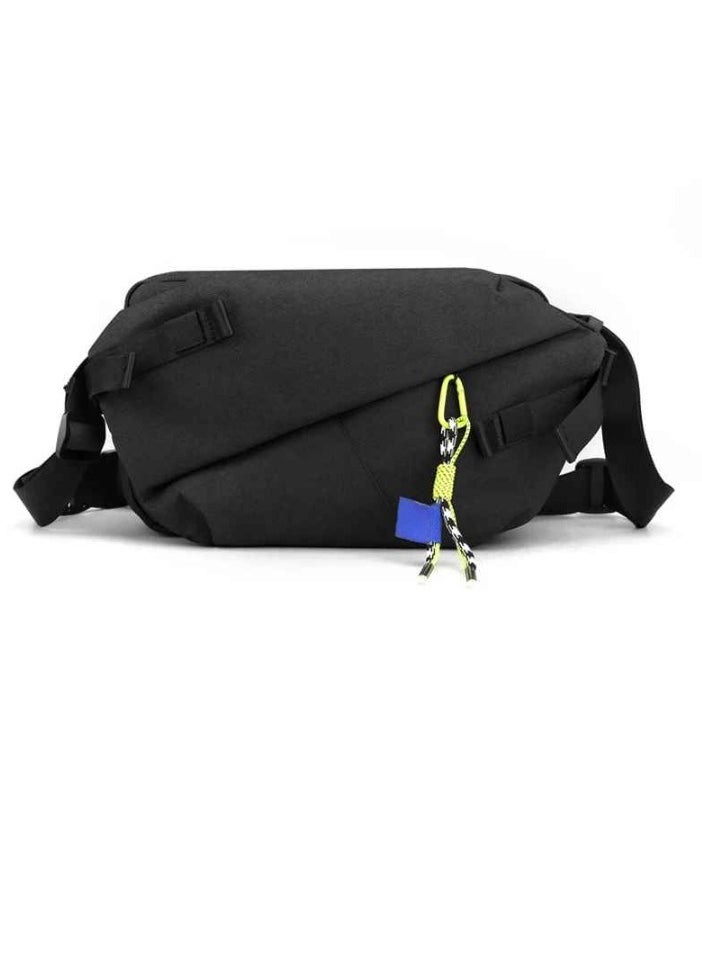 Mens Body Bag, High Quality Nylon Panelled Waist Packs, Lightweight And Durable Sports Shoulder Bag, Large Capacity Waterproof Waist Pouch For Outdoor Travel, (1pc, Black)