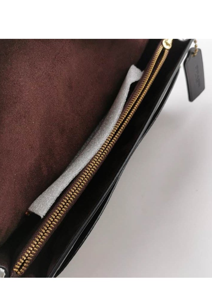 Coach Tabby26 Cowhide Hemp Splice Leather C-shaped Buckle Crossbody Bag Shoulder Bag