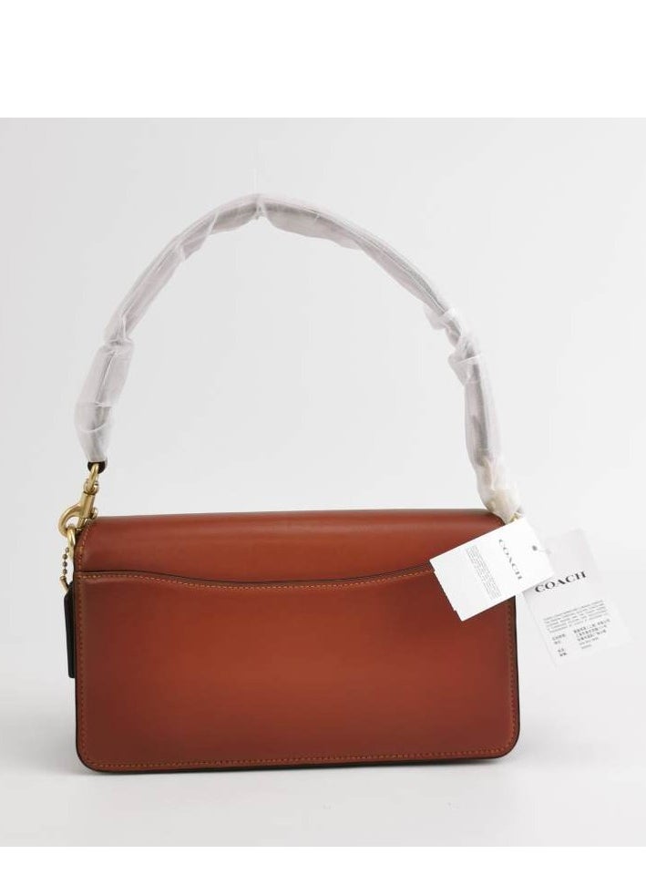 Coach Tabby26 Cowhide Hemp Splice Leather C-shaped Buckle Crossbody Bag Shoulder Bag